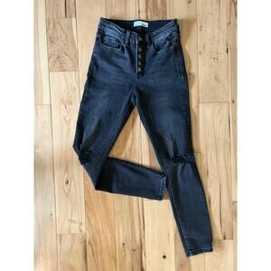 Vervet Dark Gray Skinny Jeans High Waist Women 26